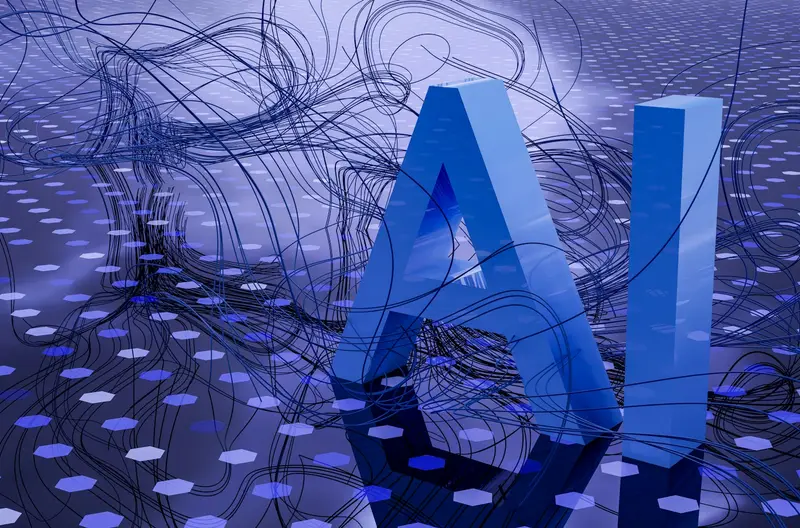 Abstract illustration of artificial intelligence, representing AI search tools buyers use to research Dubai property