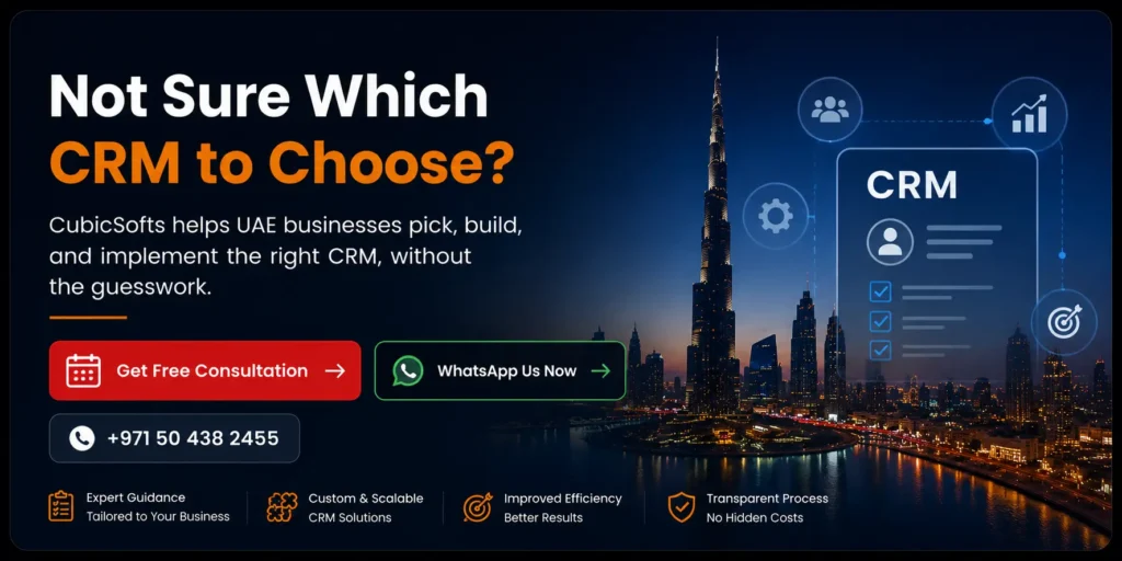 CubicSofts the Best Custom CRM development Partner in Dubai, UAE